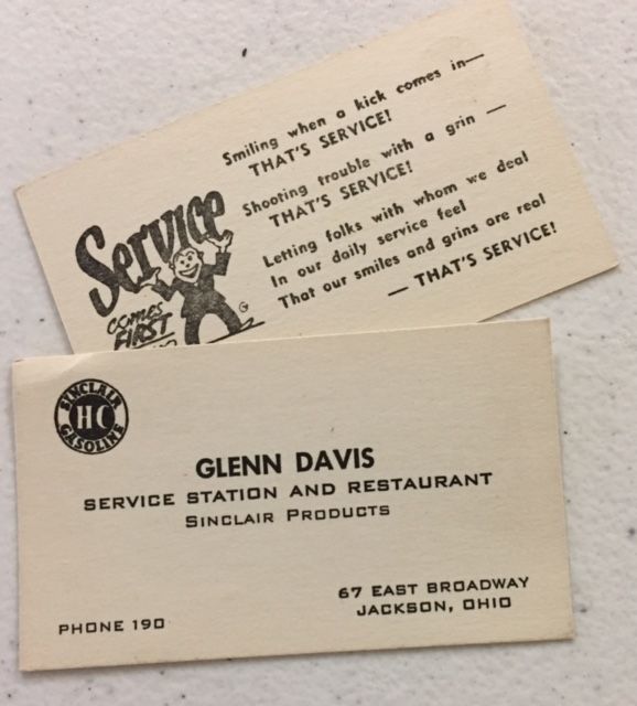 2018.1129.100 and 101 Glenn Davis business cards