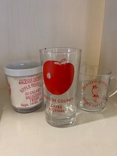 apple festival mugs and glass